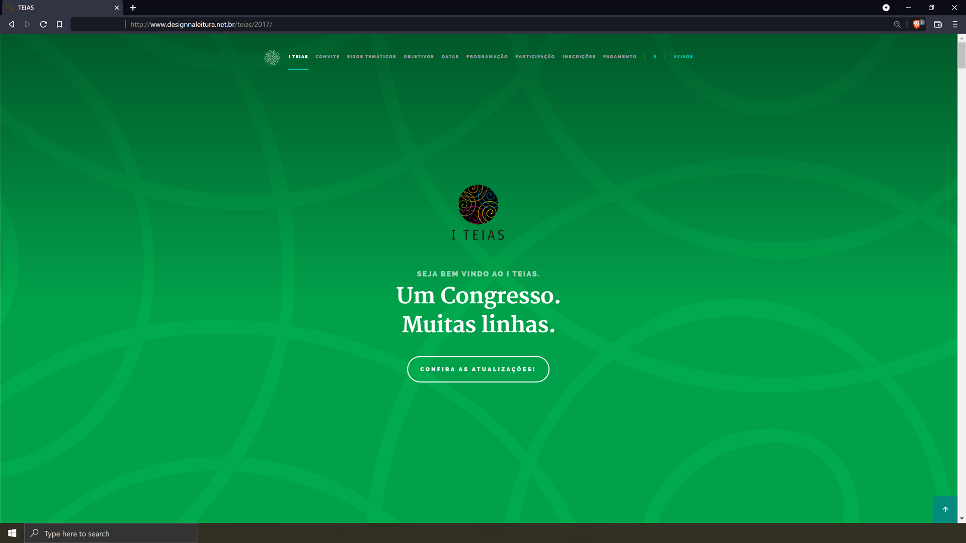 primeiro teias imagem do site