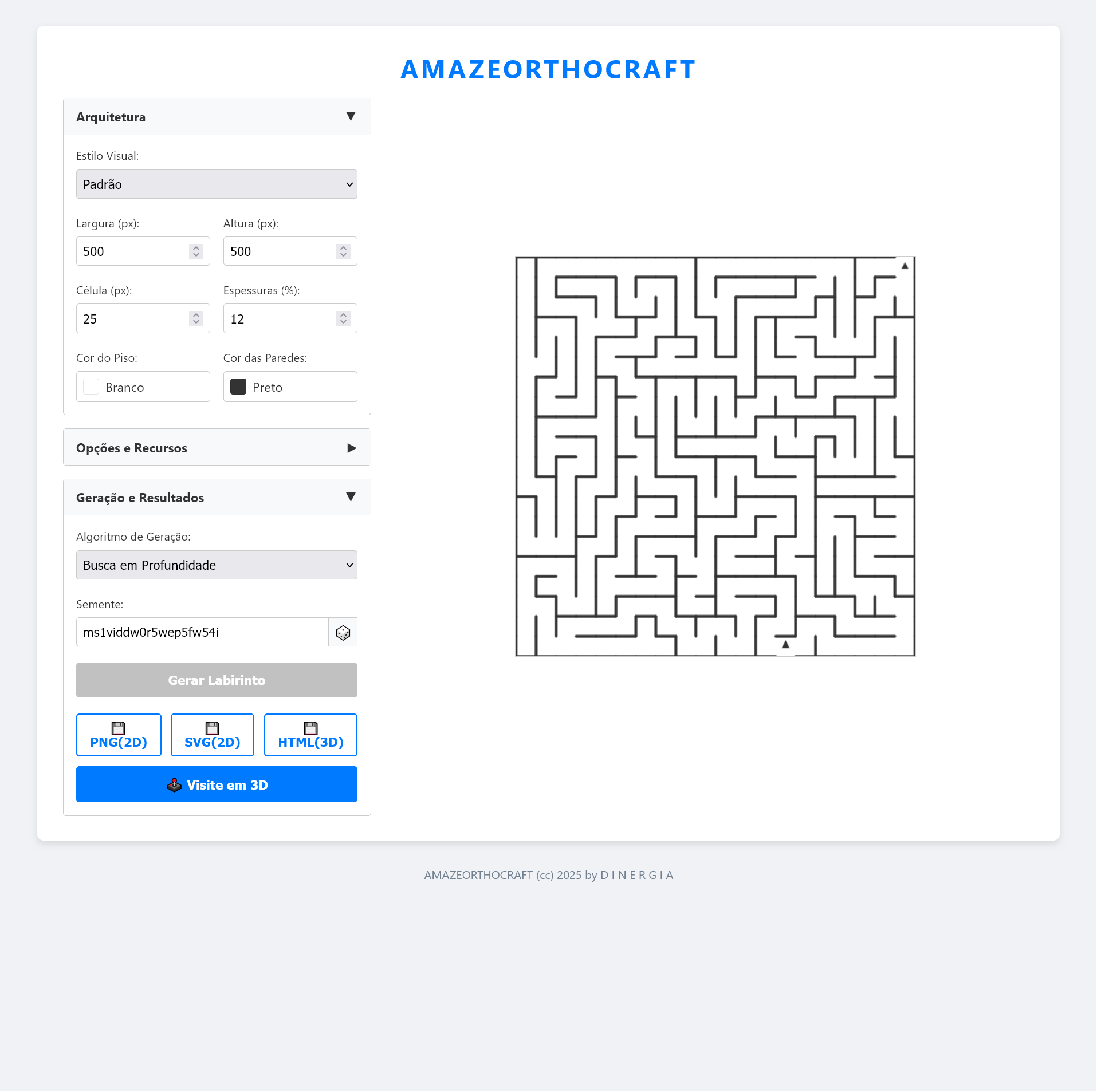 Interface do Amazeorthocraft